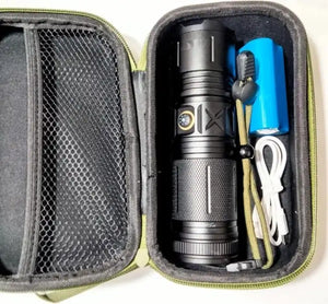 Ruilang P90 Multifunctional  Flashlight With 1Km Range And Long Lasting Backup Torch 8800mAh Rechargeable Cell Included